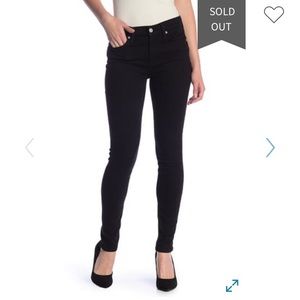 7 For All Mankind Black Skinny Jean